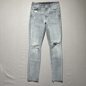 Mother‎ Jeans Womens 26 HW Looker Ankle Fray Best Left in the Shadows Distressed